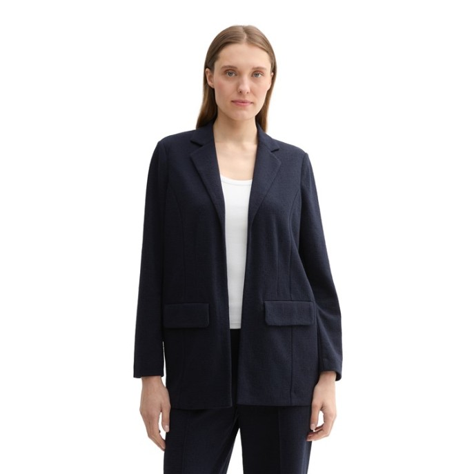 Z Blazer structuur revers - Marine